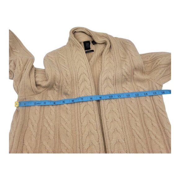 Saks Fifth Avenue Sweater Women S Cashmere Oversized Cardigan Cable Knit - Picture 4 of 7